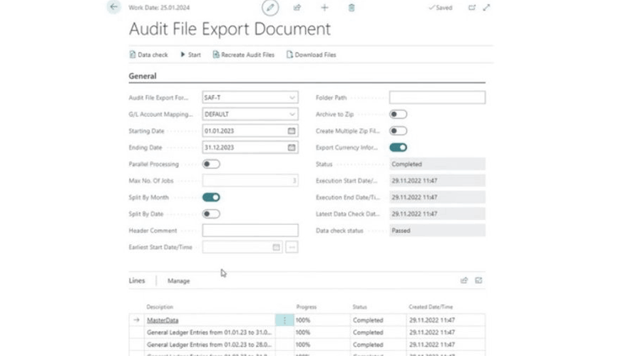 SAF-T (Standard Audit File for Tax) 